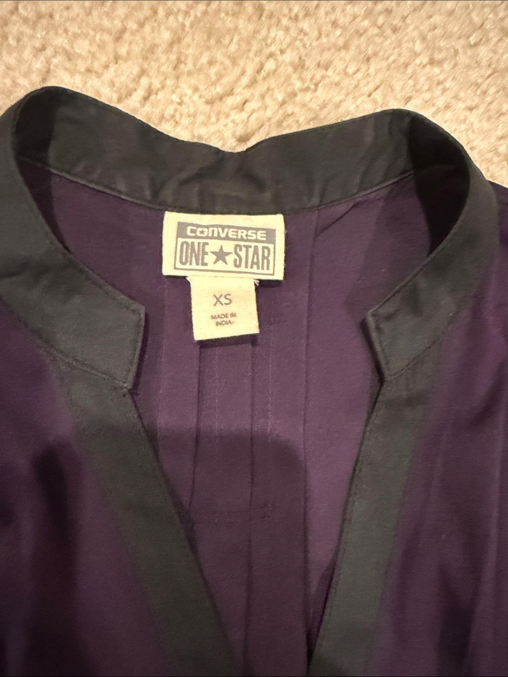 Converse Sleeveless Plum Blouse with Black Trim - Picture 4 of 8